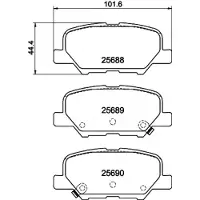 Hella 8DB 355 020-291 Remblokken