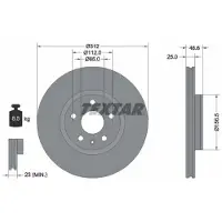Textar 92343203 Remschijf