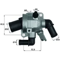 MAHLE ORIGINAL Thermostaat, koelvloeistof TI 173 88