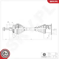 ESEN SKV 40SKV026 Aandrijfas