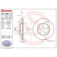 Brembo 09.A386.11 Remschijf