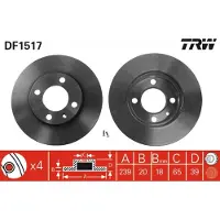 TRW DF1517 Remschijf