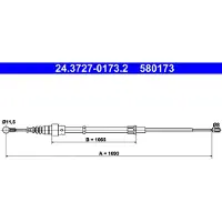 Ate Handremkabel 24.3727-0173.2 ATE voor o.a. AUDI, SEAT, SKODA, VOLKSWAGEN
