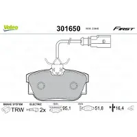 Valeo Remblokkenset, schijfrem 301650