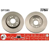 TRW DF1585 Remschijf