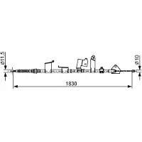 Bosch Trekkabel, parkeerrem 1 987 482 652