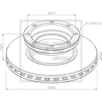 PETERS Remschijf 016.678-00A, 1 stuk