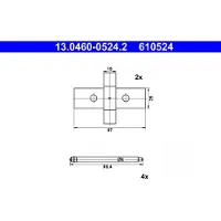 Ate 13.0460-0524.2 Accessoireset, schijfremblok