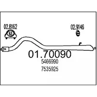 MTS Uitlaatpijp 01.70090