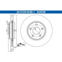 Ate Remschijf 24.0125-0236.1, 1 stuk