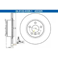 Ate 24.0122-0325.1 Remschijf