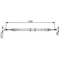 Bosch Kabel, parkeerrem 1 987 482 549