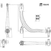 FEBI BILSTEIN Draagarm, wielophanging 186640