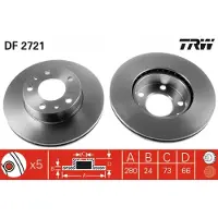 TRW DF2721 Remschijf