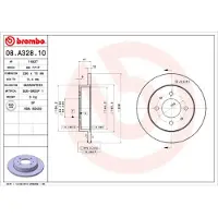 Brembo 08.A328.10 Remschijf