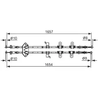 Bosch Trekkabel, parkeerrem 1 987 482 896