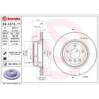 Brembo 09.C315.11 Remschijf