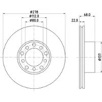 Hella 8DD 355 100-401 Remschijf
