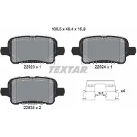 Textar Remblokset 2292301, achter