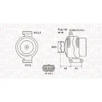 MAGNETI MARELLI Dynamo / Alternator 063731635010