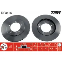 TRW DF4156 Remschijf