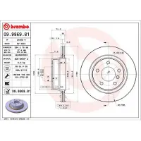 Brembo 09.9869.81 Remschijf