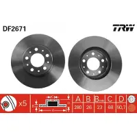 TRW DF2671 Remschijf