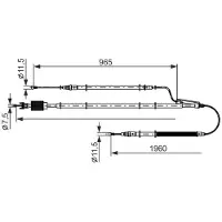 Bosch Trekkabel, parkeerrem 1 987 482 805