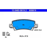 Ate Remblokset 13.0460-5819.2, achter