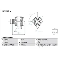 Bosch 0 986 084 630 Dynamo / Alternator