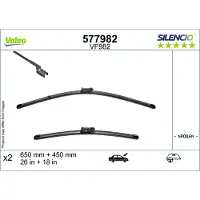 Valeo SILENCIO ruitenwisserbladen, voor, frameless, geschikt voor MERCEDES-BENZ Citan II bestelwagen (420)
