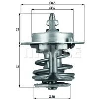 MAHLE ORIGINAL Thermostaat, koelvloeistof TX 63 83