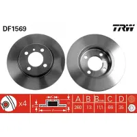 TRW Remschijf DF1569