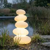 LUCANDE Buitenverlichting , Soriel, dimbare, Wit, Terras, Kunststof, Modern