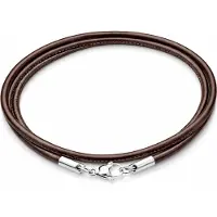 LGT JWLS LGT Jewels leren koord ketting bruin 2mm-60cm
