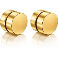 LGT JWLS Magnetische Stud oorbellen Goud 8mm