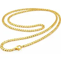 LGT JWLS LGT Jewels Cubaanse koord ketting Goudkleurig Gourmet Schakel 3mm-60cm