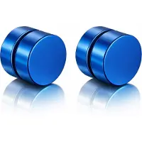 LGT JWLS Magnetische Stud oorbellen Blauw 8mm