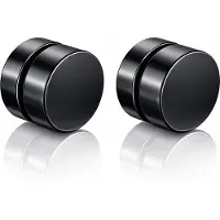 LGT JWLS Magnetische Stud oorbellen Zwart -6mm