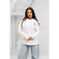 24 uomo Flora 2.0 Longsleeve Shirt Dames Off-White/Blue | Maat:XXL