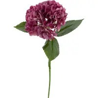 Easyplants | Kunstbloem Charlotte Hortensia Real Touch paars 55 cm | Zijde | Nepbloemen | paars | Onderhoudsvrij | Kant-en-klaar
