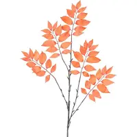 Easyplants | Kunsttak Varen vertakt 83 cm oranje | Zijde | Nepbloemen | oranje | Onderhoudsvrij | Kant-en-klaar