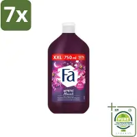Fa 7 x - Mystic Moments - Bad- & Douchegel - Passiebloem - 750 ml - Grootverpakking - Badgel - Douchegel - Passiebloem - Sheaboter - Verzorging