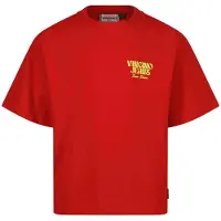Vingino T-shirt rood Meisjes Katoen Ronde hals Printopdruk - maat 128