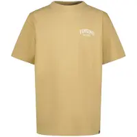 Vingino T-shirt lichtbruin Jongens Katoen Ronde hals Effen - maat 176
