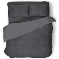 Eleganzzz Dekbedovertrek Micro Mink Crocodile - anthracite 240x200/220cm