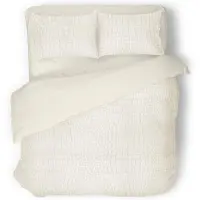 Eleganzzz Dekbedovertrek Micro Mink Crocodile - off white 240x200/220cm
