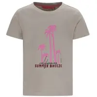 TYGO & vito jersey T-shirt zand gebreid Beige Meisjes Katoen Ronde hals - maat 110-116