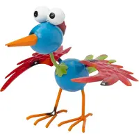 Intratuin Tuinbeeld Steelbirds Vogel Blauw 26,5 X 23 X 19 Cm