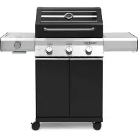 Martinsen Gasbarbecue Met Achter- En Zijbrander 3500 Zwart 127 X 60 X 116 Cm